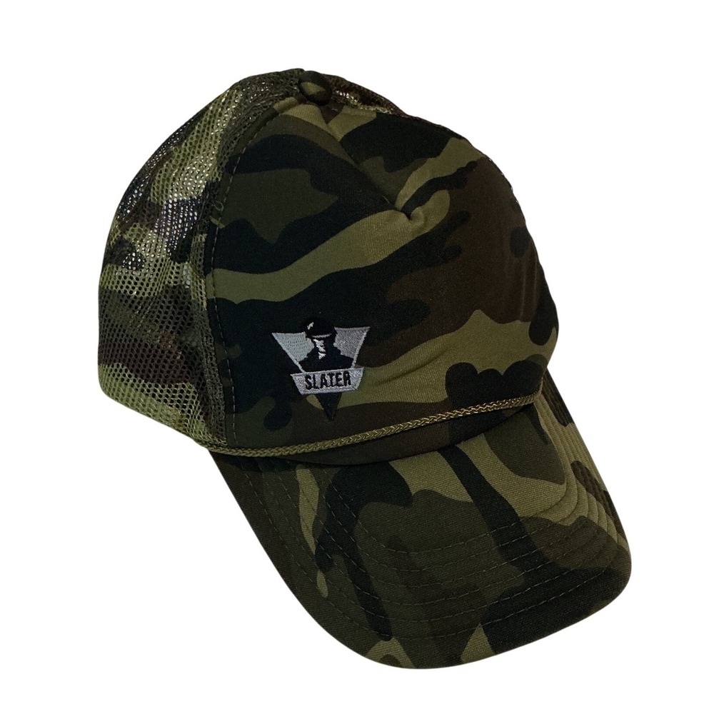 Otto Trucker Hat Mens OSFM Green Camo Excellent Slater Graphic Mesh Snapback Cap
